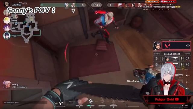 【ALL POV】Valorant Knife Fight Luxiem VS Noctyx【NIJISANJI EN | Luxiem | Noctyx 】