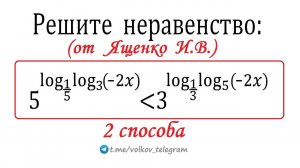 Неравенство от Ященко → ЕГЭ 2025 профиль → 2 быстрых способа решения