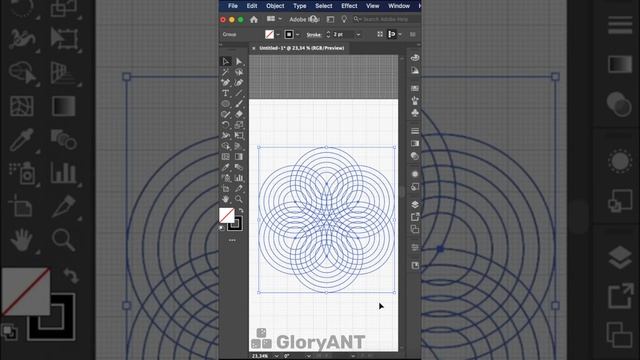 Креативный узор в Adobe Illustrator #ai #logotutorial #illustratortips #adobeillustrator #trend2022