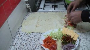 Самая вкусная Шаурма с кальмаром и креветкой которую я готовил! #рецепт #еда #кулинария #шаурма