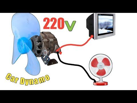 I Convert Car Alternator Motor To 220V Wind Turbine Electricity Generator смотреть онлайн