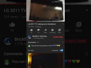LG small TV startup and shutdown