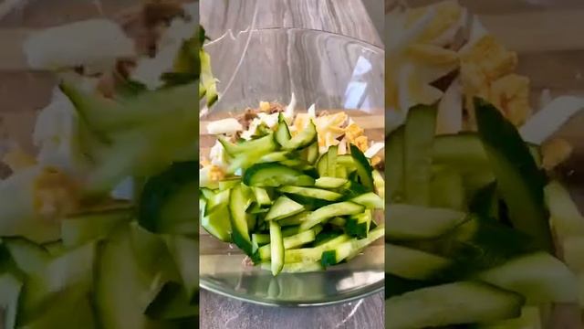 ЛЮБИМЫЙ САЛАТ ЗА 15 СЕКУНД / ВСЕ ПРОСЯТ РЕЦЕПТ #салатизконсерв #дешевоисердито #тренд