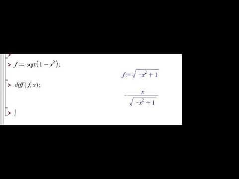 Diff Command in Maple 18