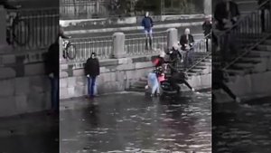 Парень вытащил собаку из воды и спас её - дело было в Санкт-Петербурге