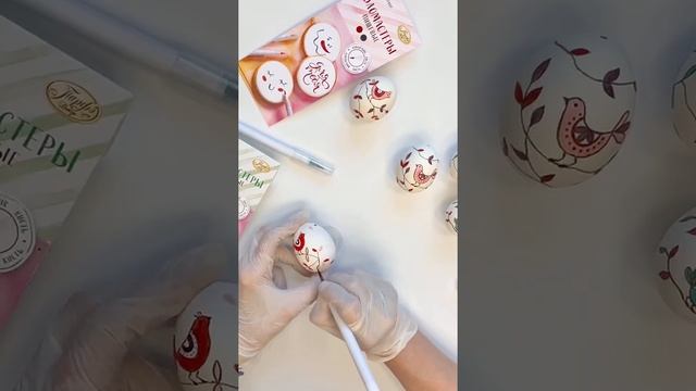 Роспись яиц пищевыми фломастерами Top Decor