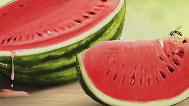 © Солнечный натюрморт. Арбуз. 12.06.2024 смотреть онлайн