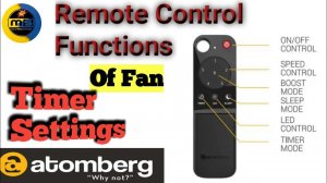 Timer Settings of Fan | Atomberg Fan Remote Use | Remote Fan Settings | फॅन में टाइमर कैसे लगाये |