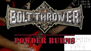 Bolt Thrower - Powder Burns (guitar cover playthrough tabs)