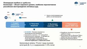 «Проект освоения Колмозерского месторождения лития»