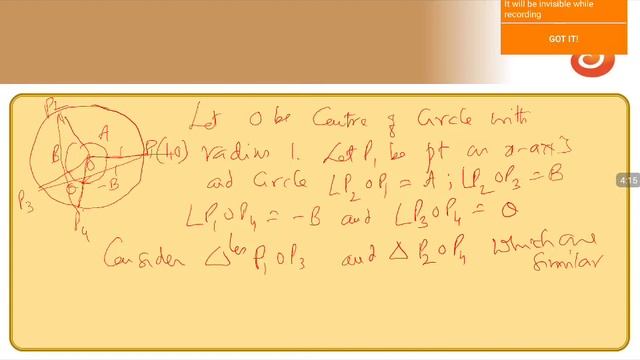 PU 1 | May Batch | Maths | Compound Angles | Lecture 01 | Slide 06 | Cos(A+B) Proof