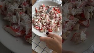 Фаршированные грибочки с крабовыми палочками в аэрогриле Demiand 🍄🟫
