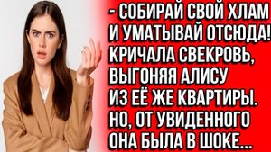 Собирай свои вещи и вали отсюда! Кричала свекровь, выгоняя Алису из её же квартиры...
