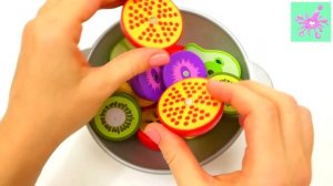 Learn Colors Learn Names Of Fruits | Make Toy Fruit Salad | Velcro Toy Wooden Food