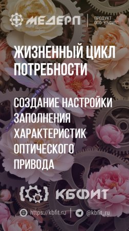 КБФИТ: МЕДЕРП. ЖЦП: Создание настройки заполнения характеристик оптического привода