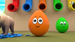 Детские песенки из яиц-сюрпризов _ Цвет детского транспорта _ Детские стишки и песни для детей