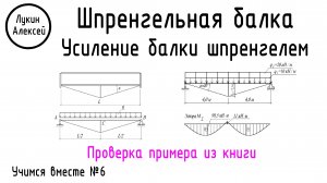 Шпренгельная балка. Часть2. Расчет усиления балки шпренгелем |Учимся вместе №6