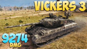 Vickers 3 - 7 Фрагов 9.2K Урона - Эффектный! - Мир Танков