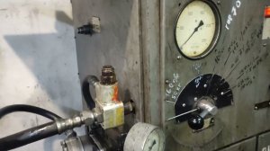 Проверка гидронасоса НШ-32 левый круглый, на гидровлическом стенде КИ-4815М.