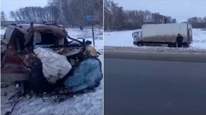 «Разорвало весь кузов». Водитель погиб в ДТП с грузовиком в Новосибирской области.