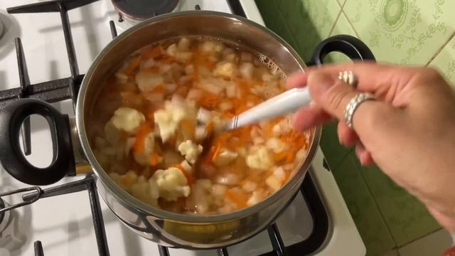 Нежный сливочный супчик из цветной капусты #вкусно #рецепты #супы #овощнойсуп #кулинария #кухня
