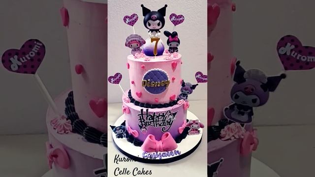 Kuromi my melody cake #kuromi #sanrio #mymelody #customizedcake #cakedecorating #cakedesigning