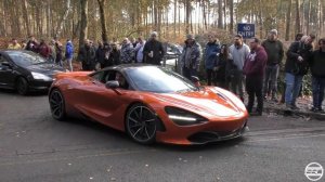 Немецкие и японские автомобили выезжают из автомобильной стоянки! Декабрь 2019