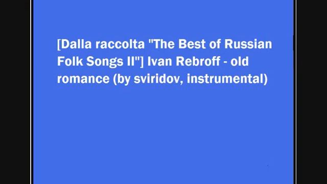 Ivan Rebroff - old romance смотреть онлайн