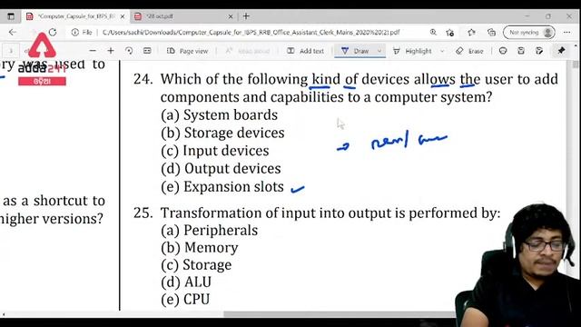 OSSSC RI, ARI, AMIN, SFS, Constable, Forest Guard 2021 | Computer Class | Mock Test 2021 | #23