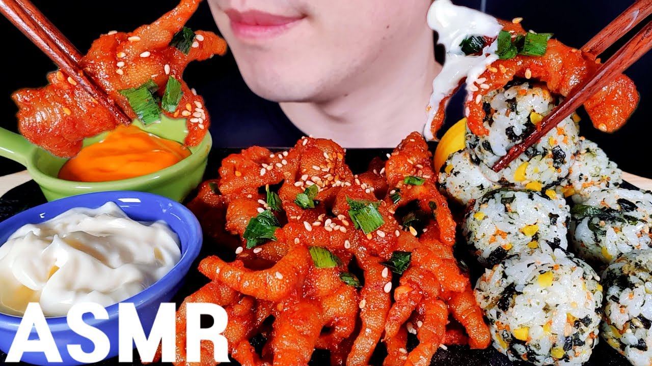 ASMR 닭발 먹방 SPICY CHICKEN FEET MUKBANG EATING SOUNDS