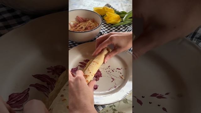 Блинная неделя 🥞 Блинчики с ветчиной и сыром #масленичнаянеделя