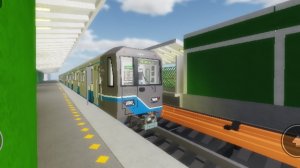 Метро ока прибывает на станцию Выхино
