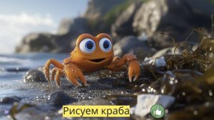 Маленькие художники: Рисуем Краба - Детский образовательный мультфильм