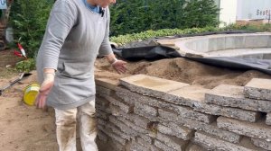 Высокая клумба своими руками из старых плит💪🏽Подпорная стена💪🏽Зона отдыха💪🏽Мастер класс # 1