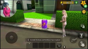 Попала в НАСТОЯЩИЙ ДОМ МИСС ТИ. Прыгаю на кровати МИСС ТИ! Мисс ТИ ОХОТИТСЯ за мной.