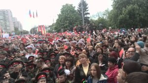 Самое массовое исполнения песни "День Победы".