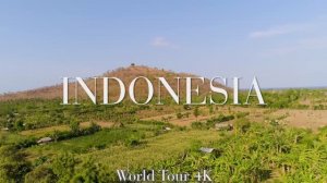 FLYING OVER INDONESIA (4K UHD) Amazing Beautiful Nature Scenery & Relaxing Music for Stress Relief