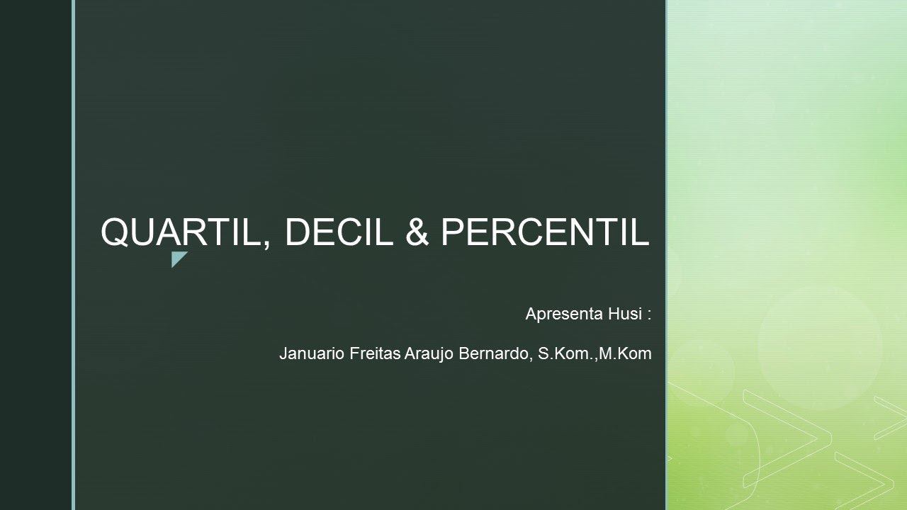 [Aprende Statistika] Quartil, Decil no Percentil смотреть онлайн