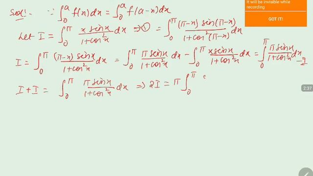 PU 2 | Maths | Definite Integrals | Lecture 03 | Slide 31 | EX 7
