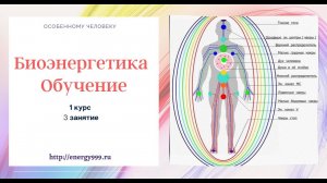 Биоэнергетика Обучение. 1 курс. 3 занятие.