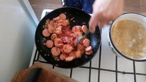 Ужин за 30 минут. Быстрый рецепт ужина из макарон и сосисок!