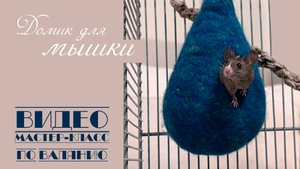Мокрое валяние: Мастер класс "Домик для мышки"