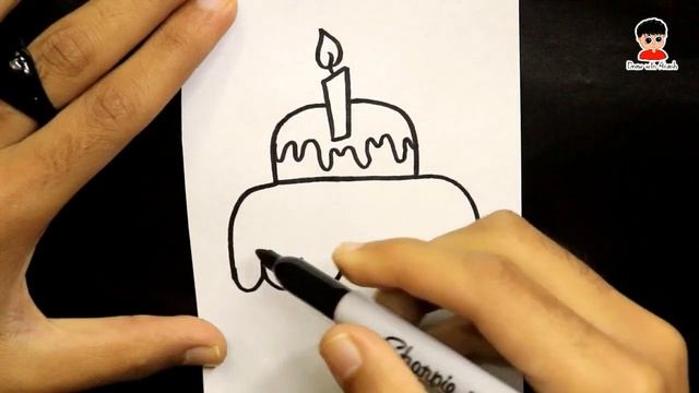 HOW TO DRAW CAKE WITH NUMBER 13 FOR BEGINNERS