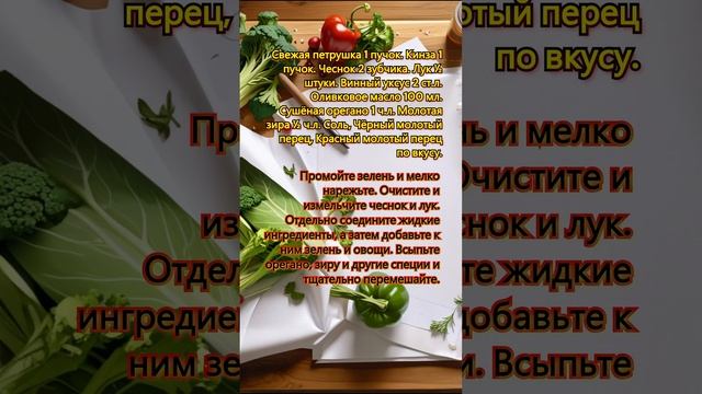 Классический соус чимичурри #рецепты #вкуснодома #готовимдома #рецепт #кулинария #готовка #еда