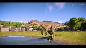 Albertosaurus vs Allosaurus & Carnotaurus Battle Royale | Jurassic World Evolution 2 Dinosaur Fight
