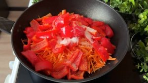 Лучшая закуска из болгарского перца 😋 Вкусный рецепт из простых продуктов!