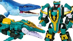 DinoCore Evolution 2 Mega D-Fighter Krono dinosaur transform with Tyranno, Tri, Dragon! #DuDuPopTOY