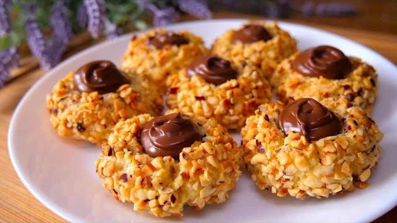 Ореховое печенье «Нутелла» — простой и вкусный рецепт на Рождество 🎅🏼