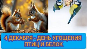 4 ДЕКАБРЯ - ДЕНЬ УГОЩЕНИЯ ПТИЦ И БЕЛОК