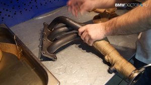 ТЕРМОЛЕНТА 2. Тест Огнём. Инструкция обмотки. BMW e70 N52 Монтаж коллектора (2я Часть)